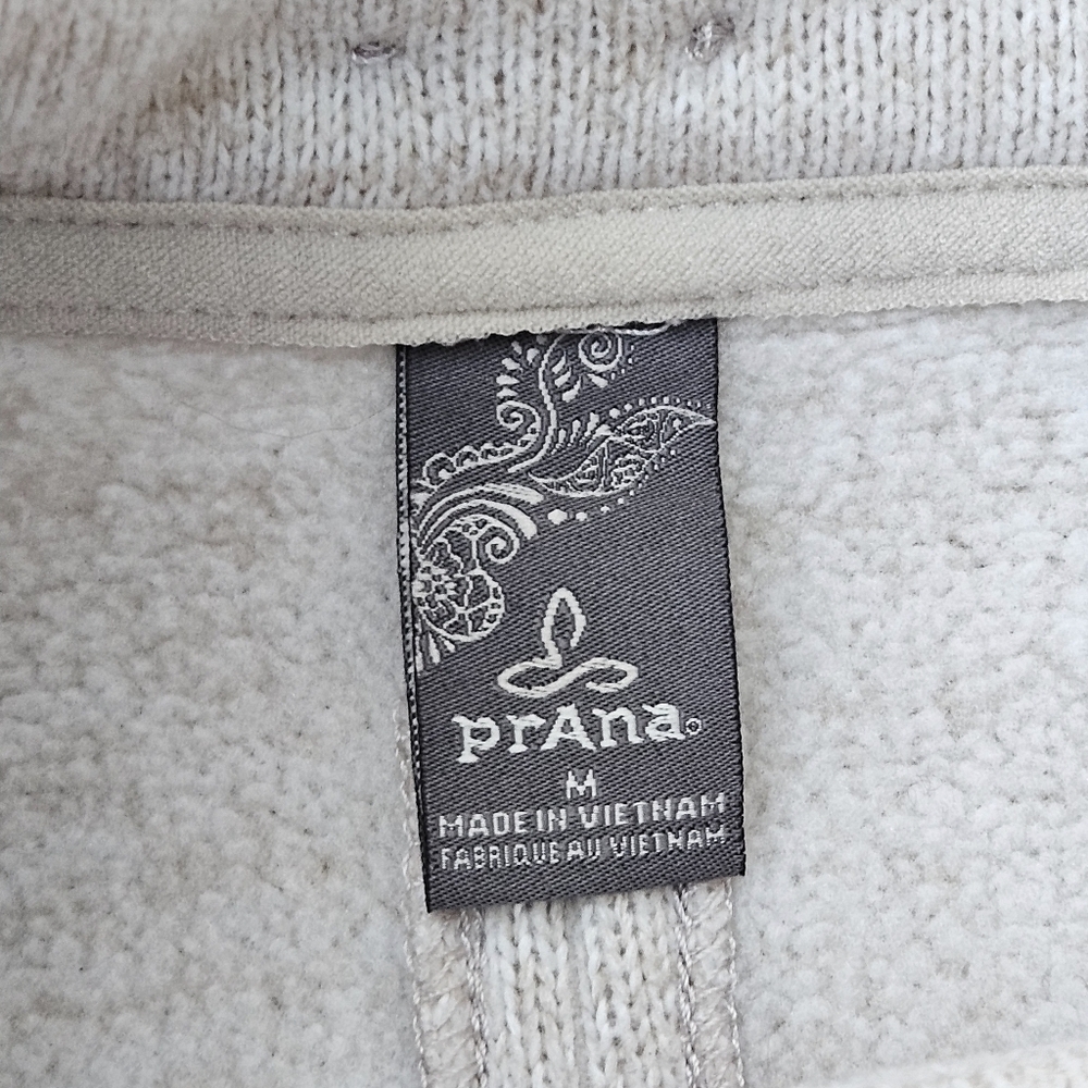 Prana Tri Thermal Threads Tunic Cream Pullover Sweater Sweatshirt Women's Size M - Picture 7 of 16